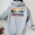 Golfo De México Desde 1672 Divertidas Gafas De Sol Retrointage Playa Cuello Women Oversized Hoodie Back Print Sport Grey