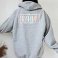 Grandma 2025 Retro Grammy Est 2025 Soon To Be Mom Mother Day Women Oversized Hoodie Back Print Sport Grey