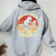 Get In Loser Raccoon Opossum Trash Panda Women's Hoodie Back Print Sport Grey