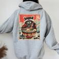 Raccoon Anime Women's Hoodie | Ramen Noodles Fun Design Sport Grey