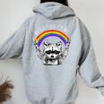 Raccoon LGBTQ Pride Women's Hoodie - Be Gay, Do Crime Theme Sport Grey