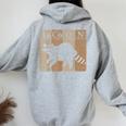 Raccoon Lover Women's Hoodie - Chemistry Elements Design - Back Print Sport Grey