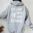Raccoon Lover Women's Hoodie| Cute Back Print| Animal Theme Sport Grey