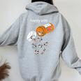 Raccoon Lover Women's Hoodie - Fun Happy Pills Back Print Sport Grey