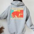 Raccoon For Men Women Raccoon Lover Introvert Women's Hoodie Back Print Sport Grey