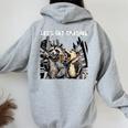 Raccoon & Opossum Beer Hoodie - Fun Women's Apparel with Back Design Sport Grey