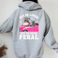 Raccoon Opossum Meme Women's Hoodie - Fun & Playful Back Print Sport Grey