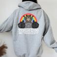 Raccoon Street Cat Hoodie | Fun Back Print for Men, Women & Kids Sport Grey