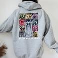 Raccoon Team Trash Women's Hoodie - Fun Animal Meme Back Print Sport Grey