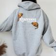 Raccoon Whisperer Women's Hoodie - Cute Back Print for Raccoon Lovers Sport Grey