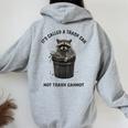Raccoon Women's Hoodie - Back Print - Fun Animal Design Sport Grey