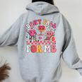 Therapy Team Physical Therapy Ot Valentine Fall Prevention Women Oversized Hoodie Back Print Sport Grey