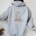 Sarcastic Raccoon Back Print Women's Hoodie – Cute Yet Sassy Sport Grey