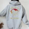 Sarcastic Raccoon Lover Women's Hoodie - Back Print - Delightful Gift Sport Grey