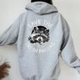 Save the Raccoons Women's Hoodie - Animal Lover Back Print Sport Grey