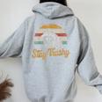 Stay Trashy Hoodie - Women’s Internet Meme Back Print Sport Grey