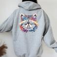 Watercolor Raccoon Hoodie | Women's Modern Classic, Polyester Blend Sport Grey