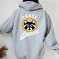 Women's Hoodie - Cute Trash Panda Raccoon Cartoon | Casual All Seasons Sport Grey