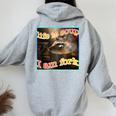 Women's Hoodie - Oddly Ironic Raccoon Meme | Comfy Back Print Fashion Sport Grey