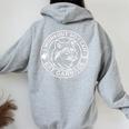 I Workout So I Can Eat Garbage Gym Raccoon Trash Panda Women's Hoodie Back Print Sport Grey