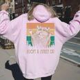 Adopt A Street Cat Hoodie - Artistic Wildlife Theme for Women Light Pink