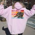 Adopt a Street Cat Hoodie - Raccoon Lovers' Fun Back Print Light Pink