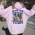 Autistic Raccoon Rizz Women's Hoodie - Meme Back Print | Fun Design Light Pink
