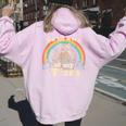 Autistic Raccoon Women's Hoodie - Embrace My 'Tism | Bold Back Print Light Pink