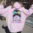 Bruh It's My 9Th Birthday 9 Year Old Birthday For Girl Women Oversized Hoodie Back Print Light Pink