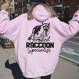 Certified Raccoon Specialist Women's Vintage Hoodie - Back Print Light Pink