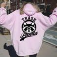 Cute Trash Panda Raccoon Save The Trash Panda Meme Women's Hoodie Back Print Light Pink
