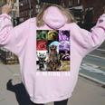 In My Feral Era Awesome Raccoon Raccoon Cringy Meme Women's Hoodie Back Print Light Pink