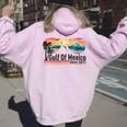 Golfo De México Desde 1672 Divertidas Gafas De Sol Retrointage Playa Cuello Women Oversized Hoodie Back Print Light Pink