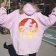 Get In Loser Raccoon Opossum Trash Panda Women's Hoodie Back Print Light Pink