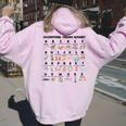 Occupational Therapy Alphabet Ot Therapist Cute Abcs Teacher Women Oversized Hoodie Back Print Light Pink