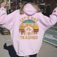 Raccoon Lovers Women's Hoodie - Quirky Animal Back Print Light Pink