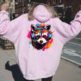 Raccoon Music Hoodie - Vintage Style for Women and Kids Light Pink