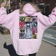 Raccoon Team Trash Women's Hoodie - Fun Animal Meme Back Print Light Pink