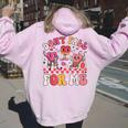 Therapy Team Physical Therapy Ot Valentine Fall Prevention Women Oversized Hoodie Back Print Light Pink