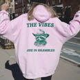 Sarcastic Raccoon Cowboy Women's Hoodie - Back Print - Fun Vibes Light Pink
