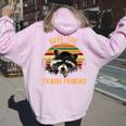 Save The Trash Pandas Raccoon Shirt Raccoon Animal T-Shirt Women's Hoodie Back Print Light Pink