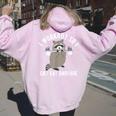 So I Can Eat Garbage Raccoon Trash Panda Workout Gym Women's Hoodie Back Print Light Pink