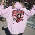 St Valentine’S Wild West Rodeo Vintage Western Horse Women Oversized Hoodie Back Print Light Pink