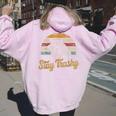 Stay Trashy Hoodie - Women’s Internet Meme Back Print Light Pink