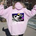 Street Cats Trash Pandas Enthusiasts Live Fast Eat Trash Panda Raccoon Opossum Enthusiasts -Adults Cotton Blend Women's Hoodie Back Print Light Pink
