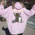 Team Trash Opossum Raccoon Rat Animals Garbage Gang Short Sleeve Women's Hoodie Back Print Light Pink