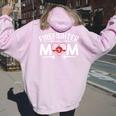 Thin Red Line Firefighter Mom Proud Moms Mother's Day Women Oversized Hoodie Back Print Light Pink