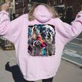 Three Racoon Moon 3 Racoon Moon Cursed Meme Women's Hoodie Back Print Light Pink