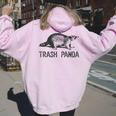 Trash Panda Raccoon Women's Hoodie | Modern Grey Animal Print Light Pink