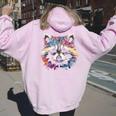 Watercolor Raccoon Hoodie | Women's Modern Classic, Polyester Blend Light Pink